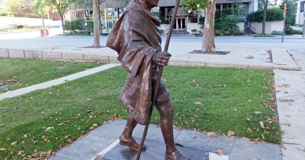 Khalistani Menace Unabated, Mahatma Gandhi Statue Defaced In Canada
