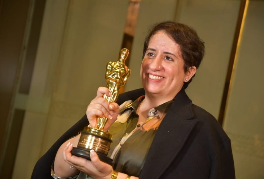 Jubilant Guneet Monga Reaches Mumbai After Oscar Conquest