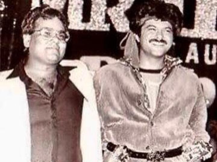 Anil And Kaushik Are Seen Posing Together In A Cheerful Mood.