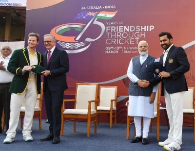 Ind V Aus, 4Th Test: Rohit Sharma, Steve Smith Receive Special Test Caps From Pm Modi And Anthony Albanese