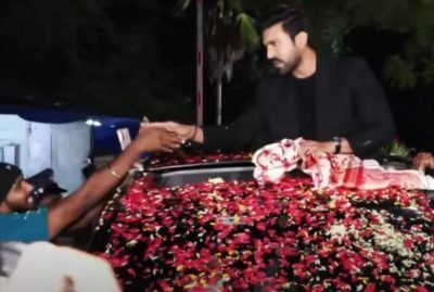 Ram Charan Lands In Hyderabad To A Grand Welcome By Fans