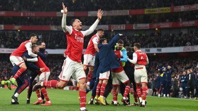Premier League: Late Goal Dominates As Arsenal Reigns Supreme 5 Clear, While Man City And Chelsea Secure Triumphant Victories